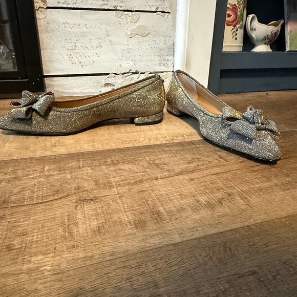 Shimmering Bow Detail Flats - Picture 9 of 12